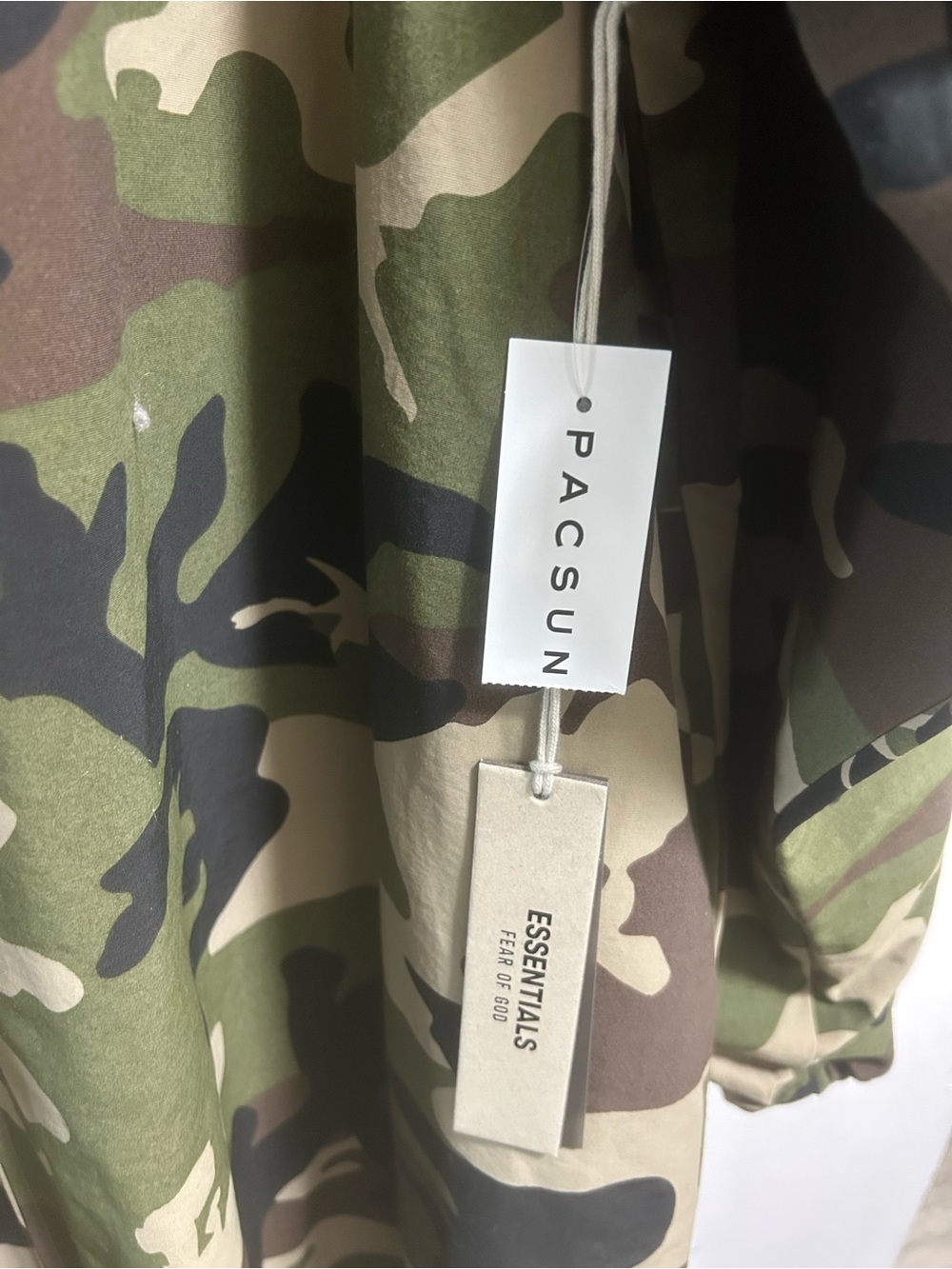Fear of God ESSENTIALS Woodland Camo Trench Jacket Size XL (Oversize) NWT - Picture 4 of 10